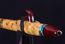 Buckeye Burl Native American Flute, Minor, Mid A-4, #H28H